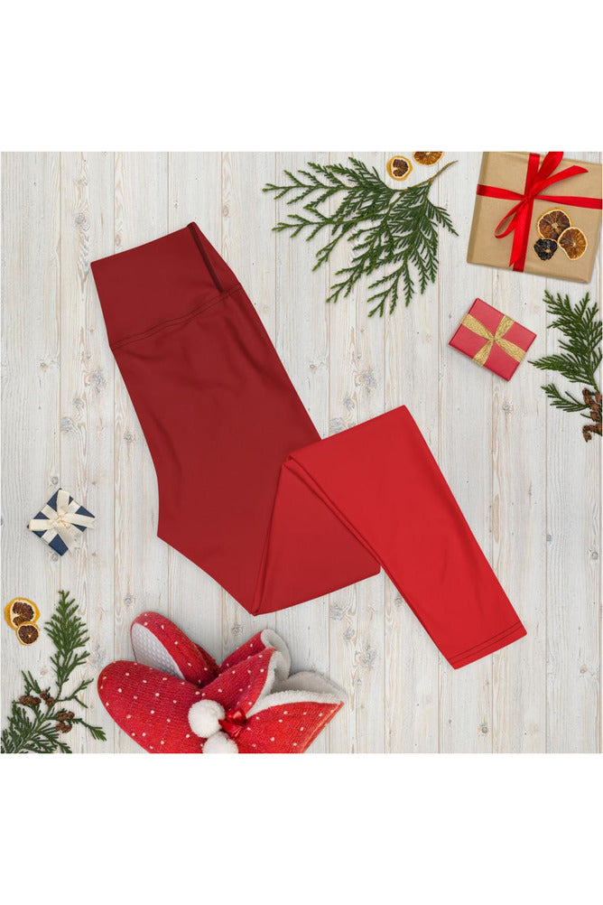 Christmas Red Yoga Leggings - Objet D'Art