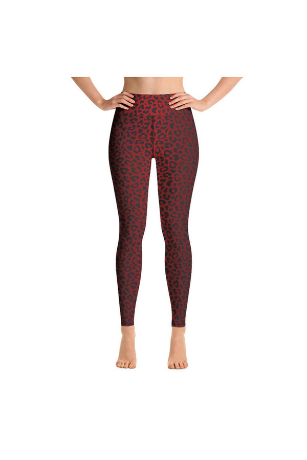 Red Leopard Yoga Leggings - Objet D'Art