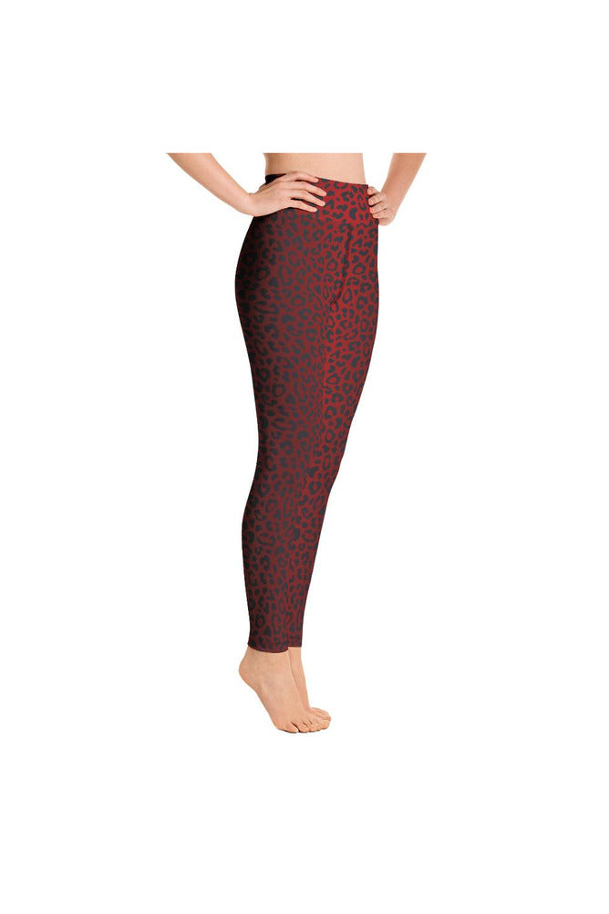 Red Leopard Yoga Leggings - Objet D'Art