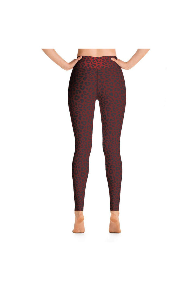 Red Leopard Yoga Leggings - Objet D'Art