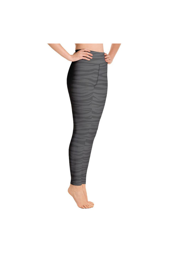 Dark Gray Tiger Yoga Leggings - Objet D'Art
