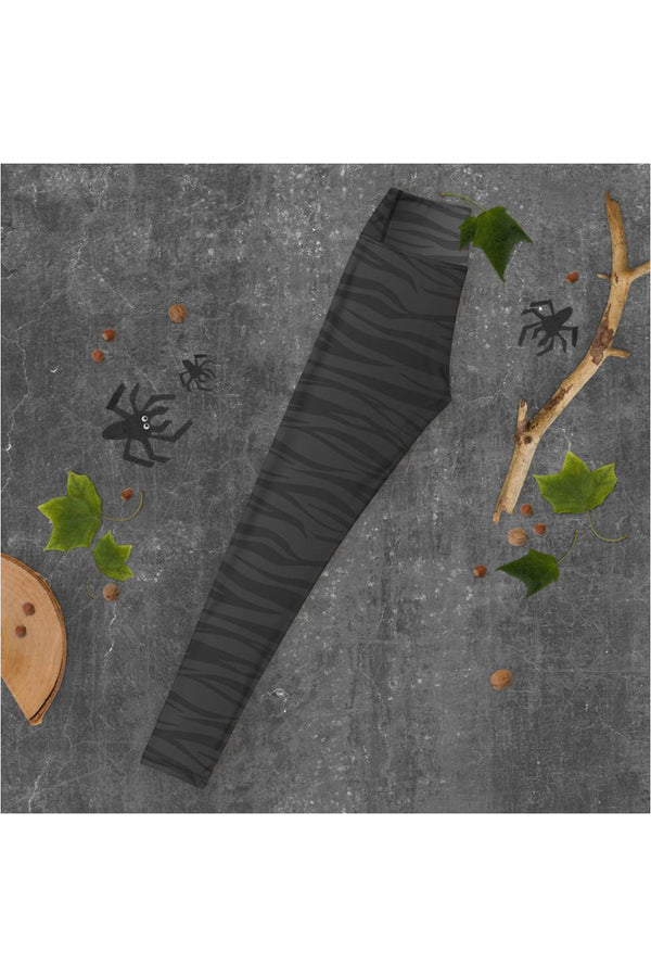 Dark Gray Tiger Yoga Leggings - Objet D'Art