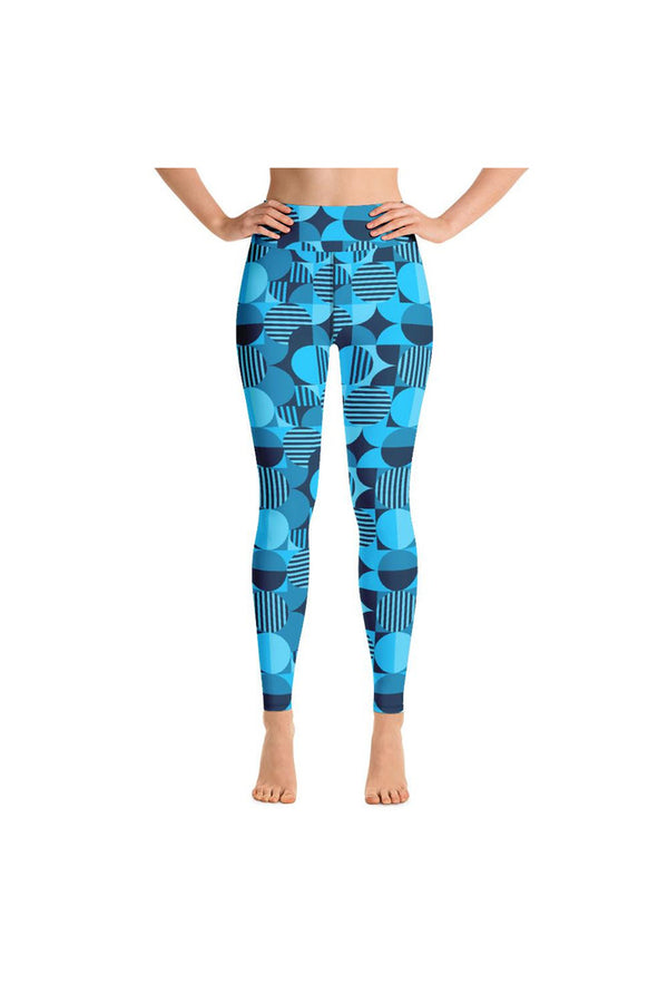 Bauhaus Blue Yoga Leggings - Objet D'Art