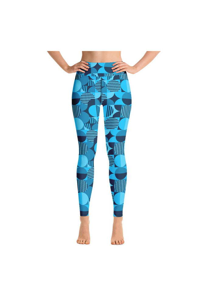 Bauhaus Blue Yoga Leggings - Objet D'Art