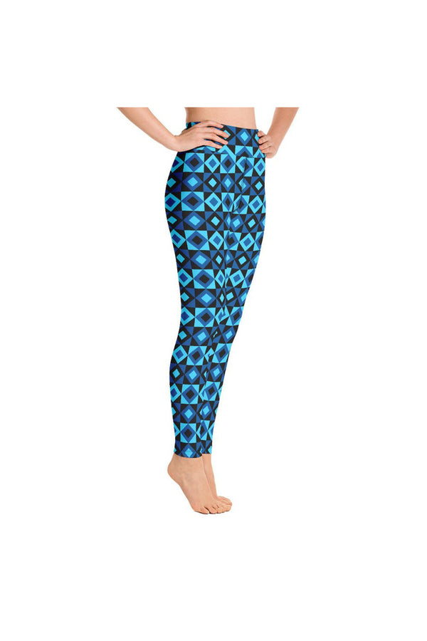 Bauhaus Blue Yoga Leggings - Objet D'Art