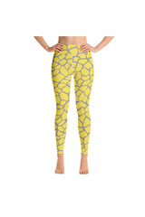 Yellow and Gray Giraffe Yoga Leggings - Objet D'Art