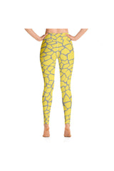 Yellow and Gray Giraffe Yoga Leggings - Objet D'Art