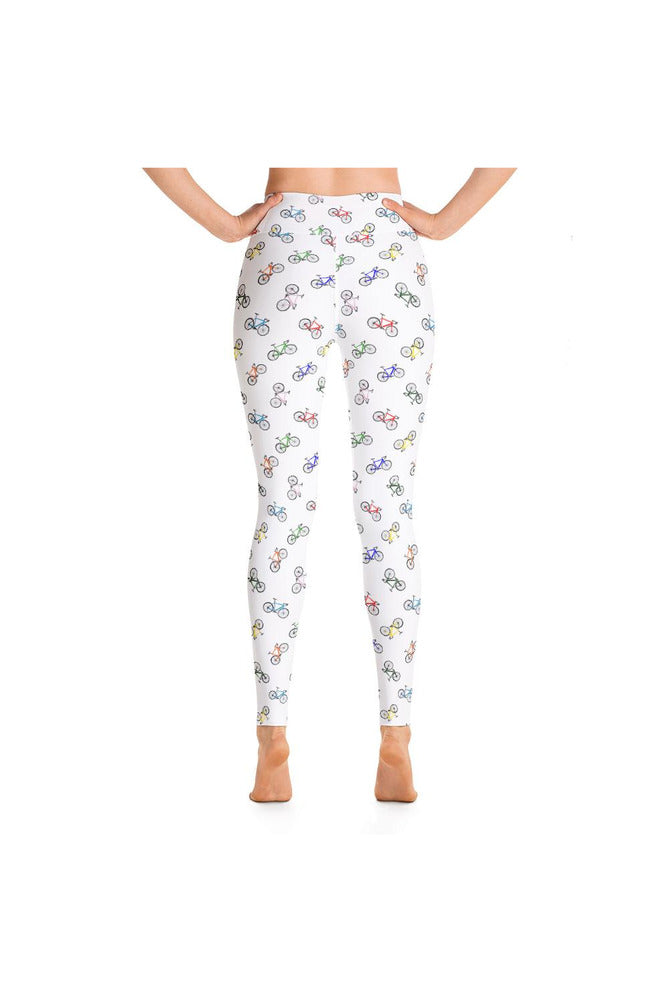 Bicycle Print Yoga Leggings - Objet D'Art