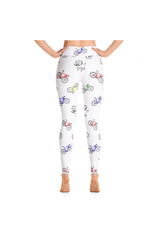 Bicycle Print Yoga Leggings - Objet D'Art