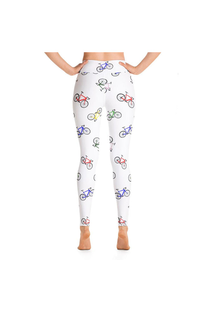 Bicycle Print Yoga Leggings - Objet D'Art