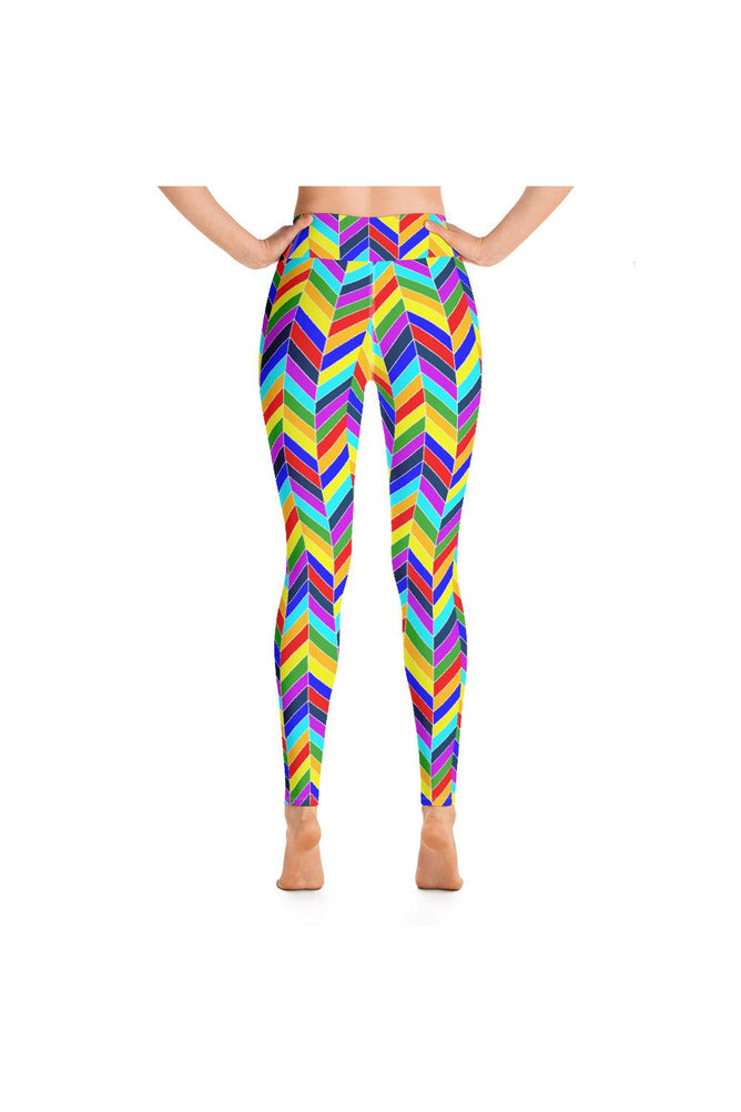 Herringbone Rainbow Yoga Leggings - Objet D'Art