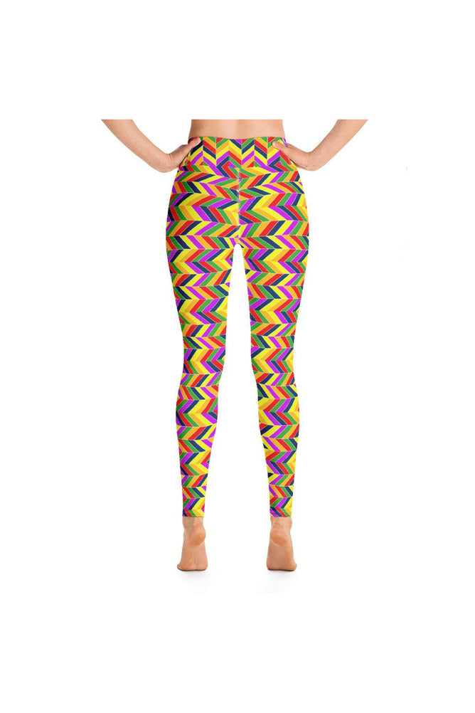 Herringbone Rainbow Yoga Leggings - Objet D'Art