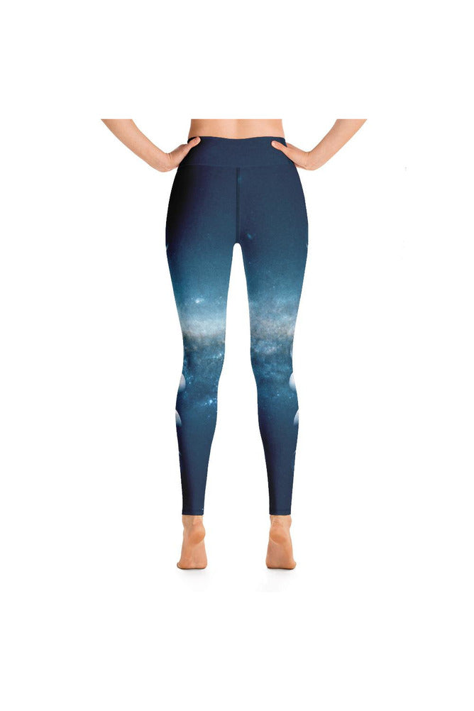 Edge of Galaxy Lunar Cycle Yoga Leggings - Objet D'Art