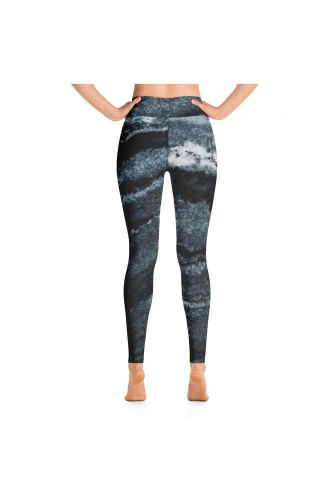 Green Marble Yoga Leggings - Objet D'Art
