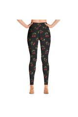 Cherry Print Yoga Leggings - Objet D'Art