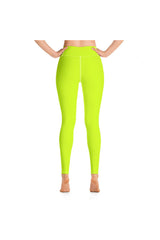 Neon Green Yellow Yoga Leggings - Objet D'Art