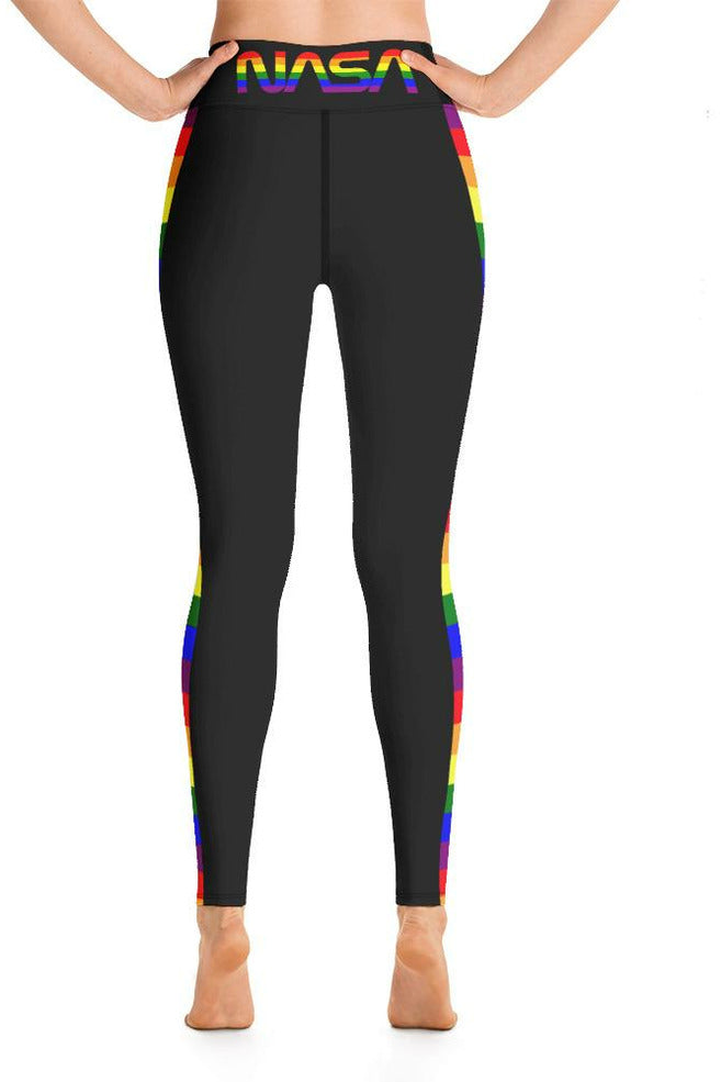 Rainbow Stripe Yoga Leggings - Objet D'Art