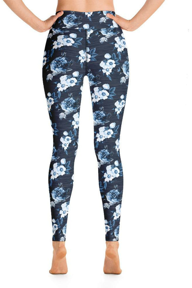 Floral Fibre Yoga Leggings - Objet D'Art