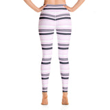 Pink Striped Yoga Leggings - Objet D'Art