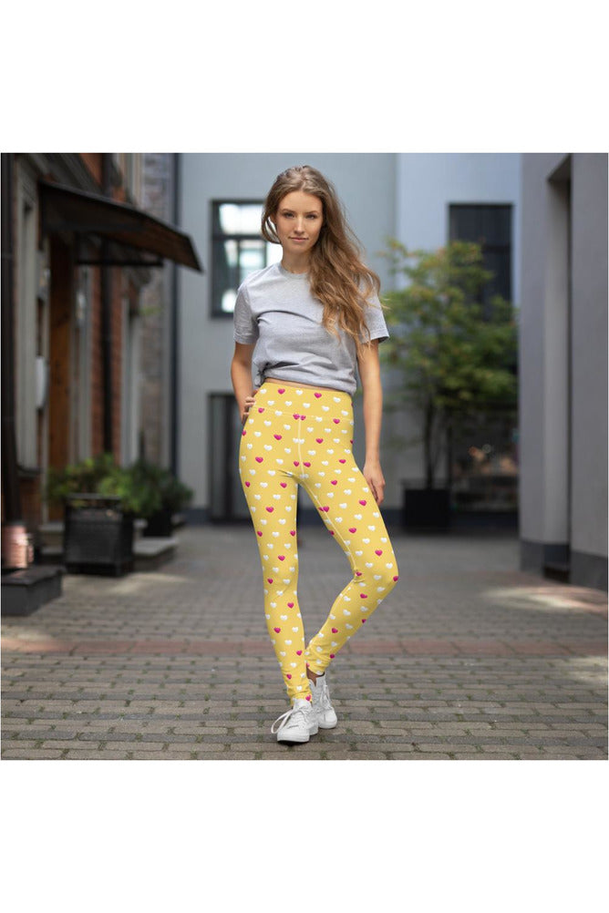 Hearts Yoga Leggings - Objet D'Art
