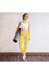 Pale Yellow Yoga Leggings - Objet D'Art