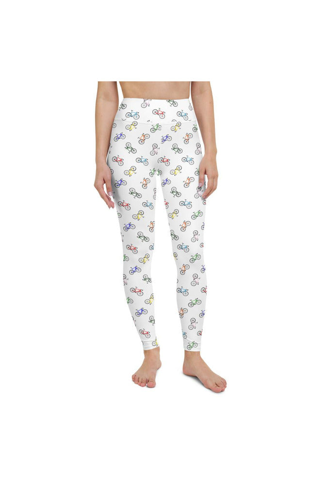 Bicycle Print Yoga Leggings - Objet D'Art