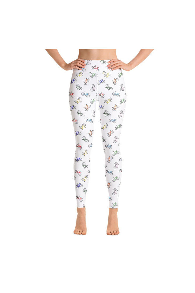 Bicycle Print Yoga Leggings - Objet D'Art