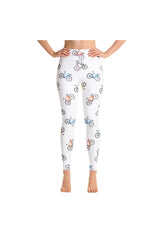 Bicycle Print Yoga Leggings - Objet D'Art