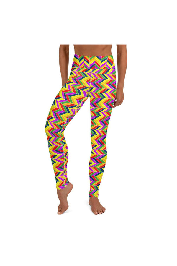 Herringbone Rainbow Yoga Leggings - Objet D'Art