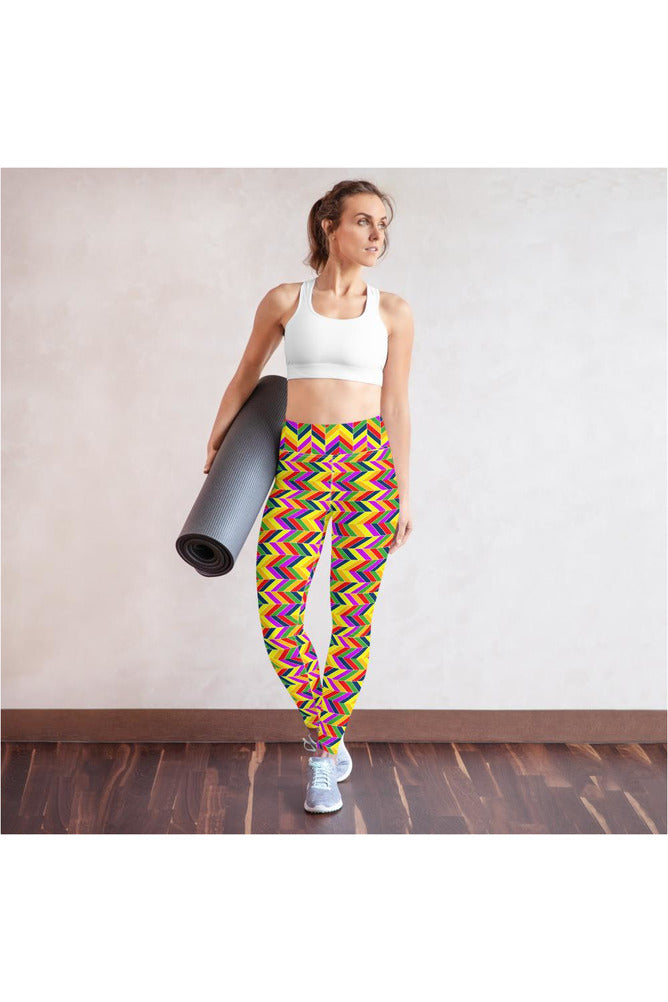 Herringbone Rainbow Yoga Leggings - Objet D'Art