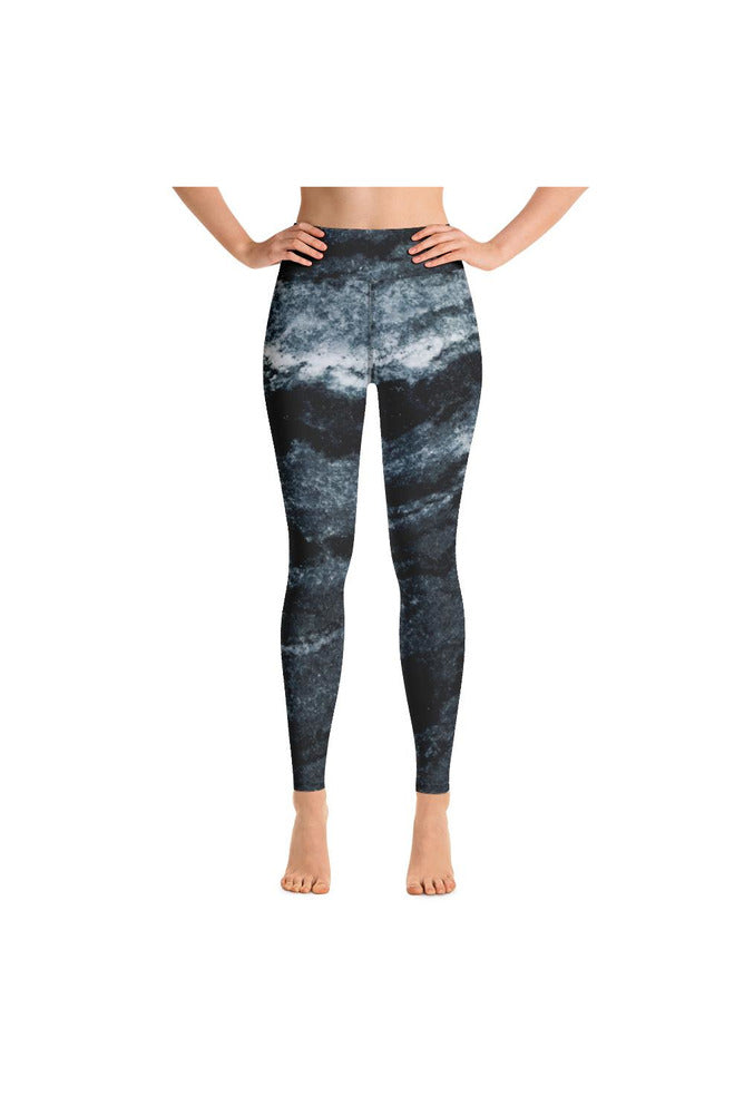 Green Marble Yoga Leggings - Objet D'Art