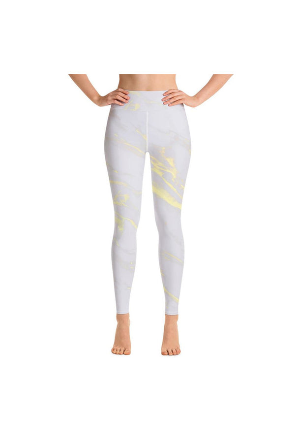 Gold Streaked Marble Yoga Leggings - Objet D'Art
