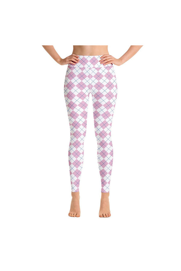 PInk Argyle Yoga Leggings - Objet D'Art