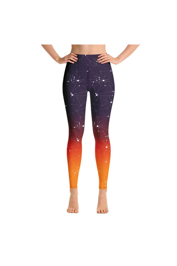 Gradient Grid Yoga Leggings - Objet D'Art