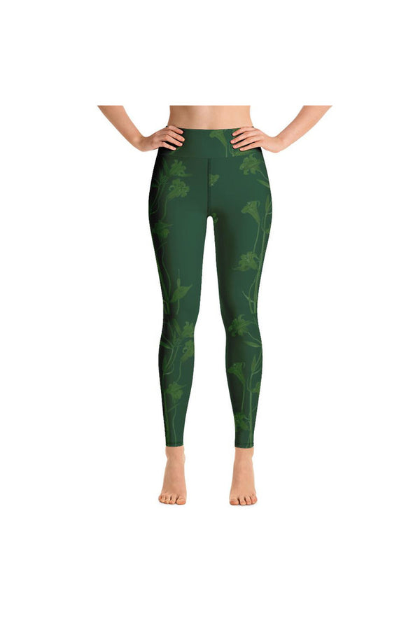 Tiger Lily Silhouette Yoga Leggings - Objet D'Art