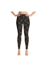 Cherry Print Yoga Leggings - Objet D'Art