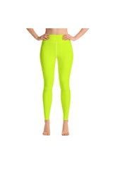 Neon Green Yellow Yoga Leggings - Objet D'Art