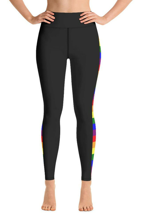 Rainbow Stripe Yoga Leggings - Objet D'Art