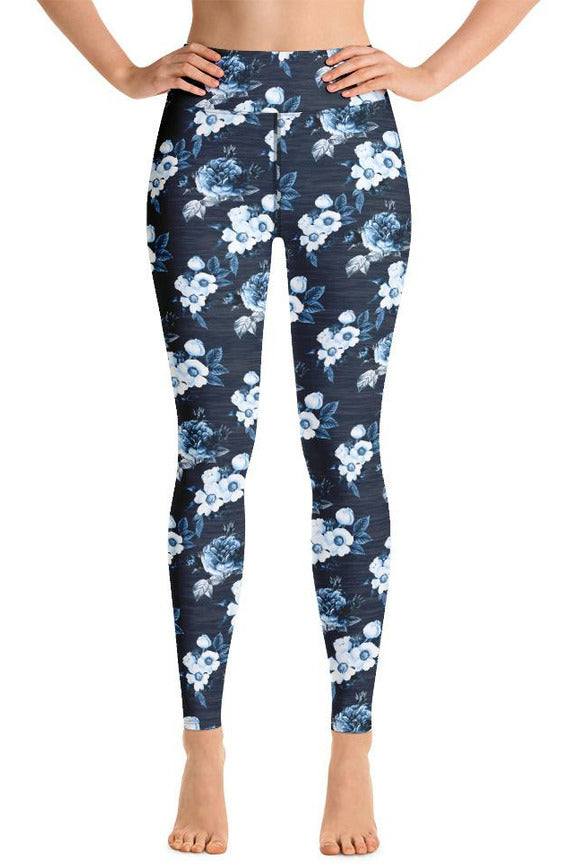 Floral Fibre Yoga Leggings - Objet D'Art