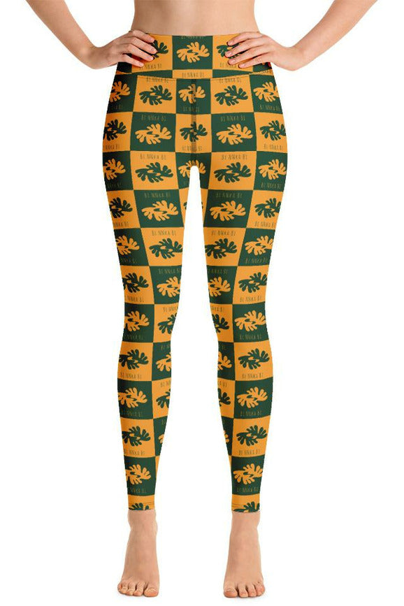 Bi Nnka Bi Adinkra Symbol (Harmony) Yoga Leggings - Objet D'Art