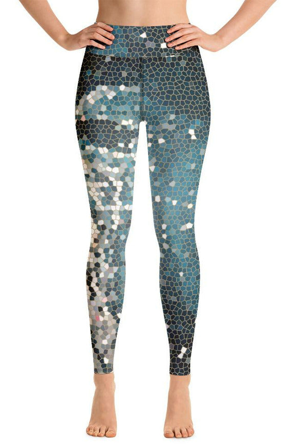 Marble Fragments Yoga Leggings - Objet D'Art