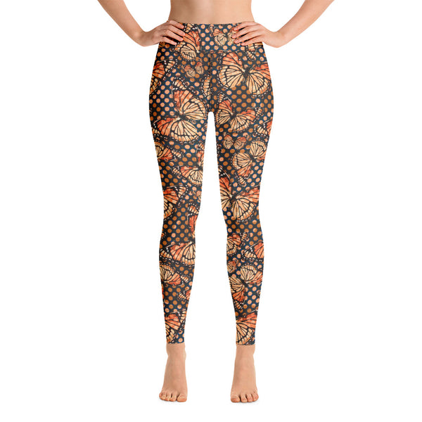 Butterfly Print Yoga Leggings - Objet D'Art
