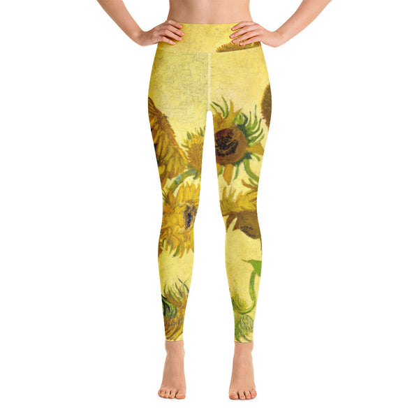 Van Gogh Sunflower Yoga Leggings - Objet D'Art