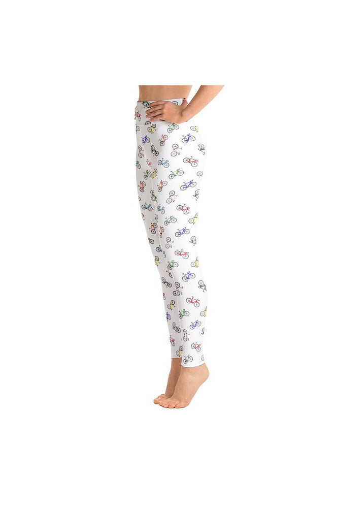 Bicycle Print Yoga Leggings - Objet D'Art