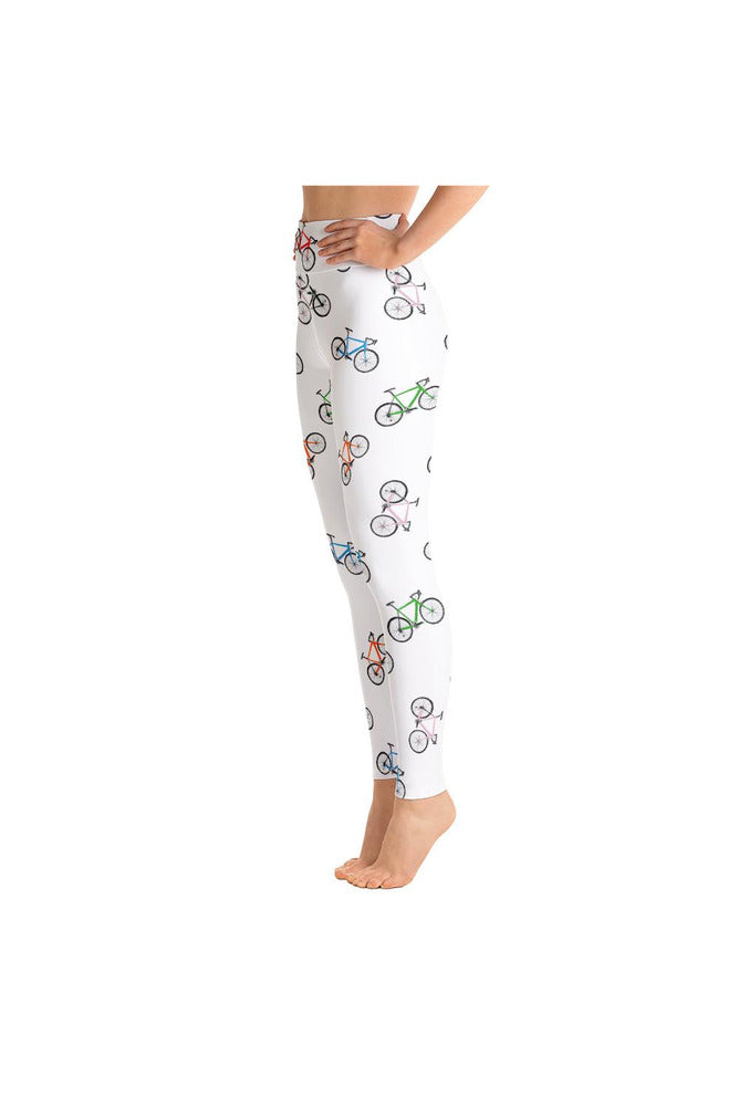 Bicycle Print Yoga Leggings - Objet D'Art
