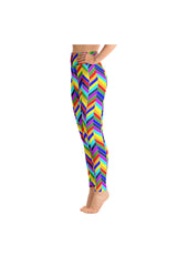Herringbone Rainbow Yoga Leggings - Objet D'Art