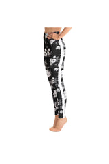 Dark Floral Print Yoga Leggings - Objet D'Art