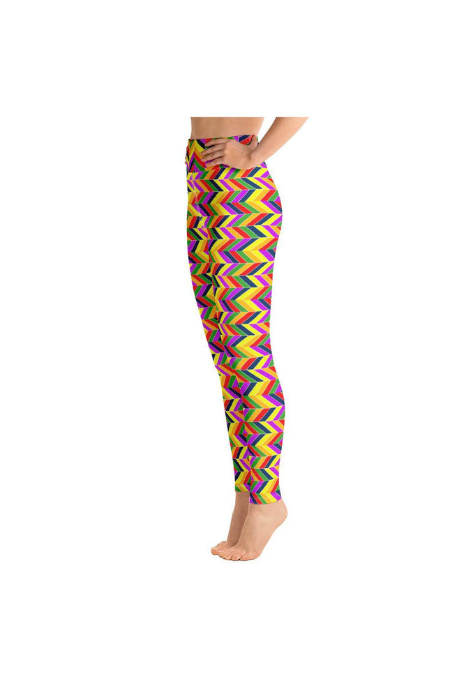 Herringbone Rainbow Yoga Leggings - Objet D'Art