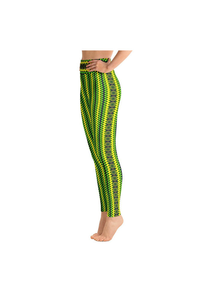 Jagged Mandala Yoga Leggings - Objet D'Art