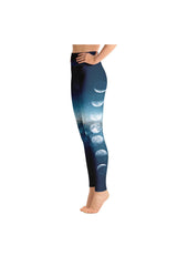 Edge of Galaxy Lunar Cycle Yoga Leggings - Objet D'Art